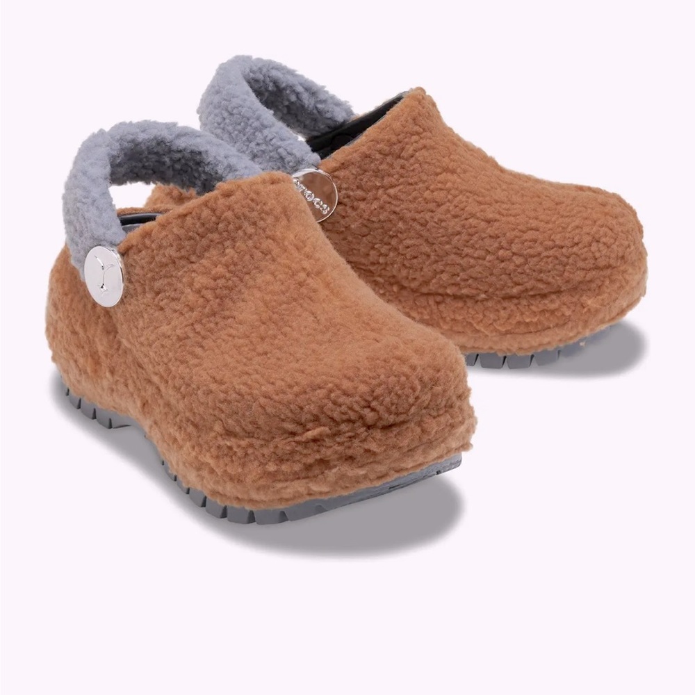 Size 10 womens Fuzzy Crocs. Worn outside one time.